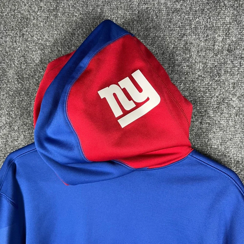 Nike New York Giants Full‎ Zip Hoodie Mens XL Blue Therma-FIT NFL Team Apparel